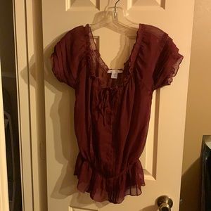 Burgundy Blouse